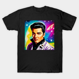 Vintage Retro Elvis in the Galaxy T-Shirt